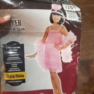 Halloween costume flapper size 8-10 girls new never worn includes dress …